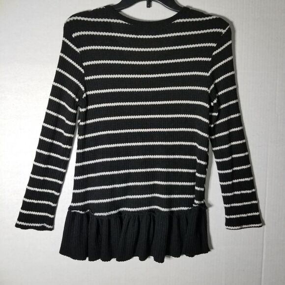Studio‎ by JPR Black/White Striped Peplum Sweater - Picture 7 of 7